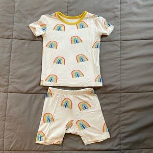 Pineapple Rainbow Kyte Baby short sleeve pajamas